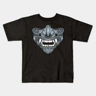 Japanese Samurai Warrior Armour Face Mask Kids T-Shirt